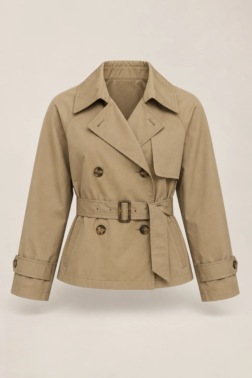 Baker Row Short Trench in Khaki