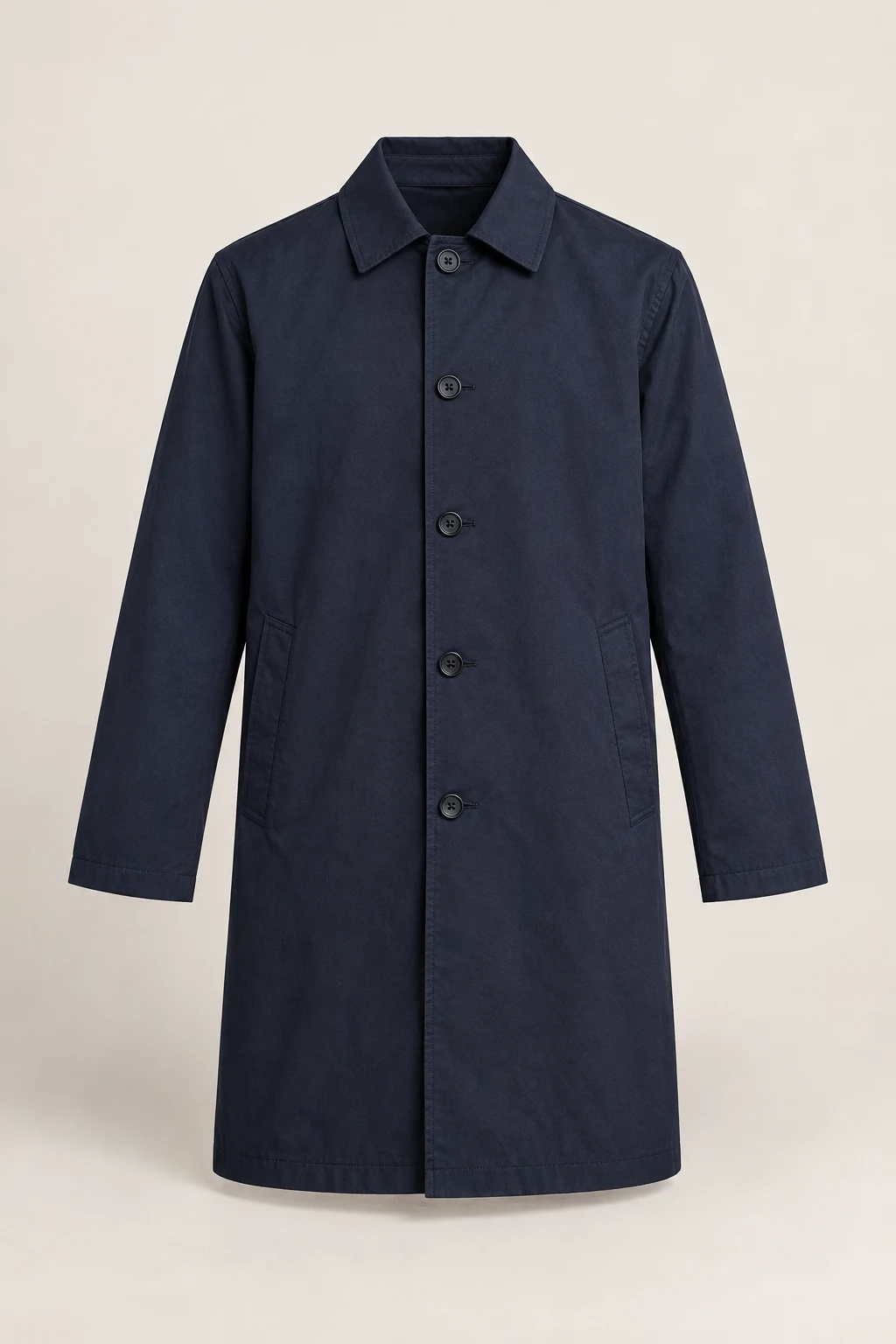 Archive Single-Breasted Coat in Navy