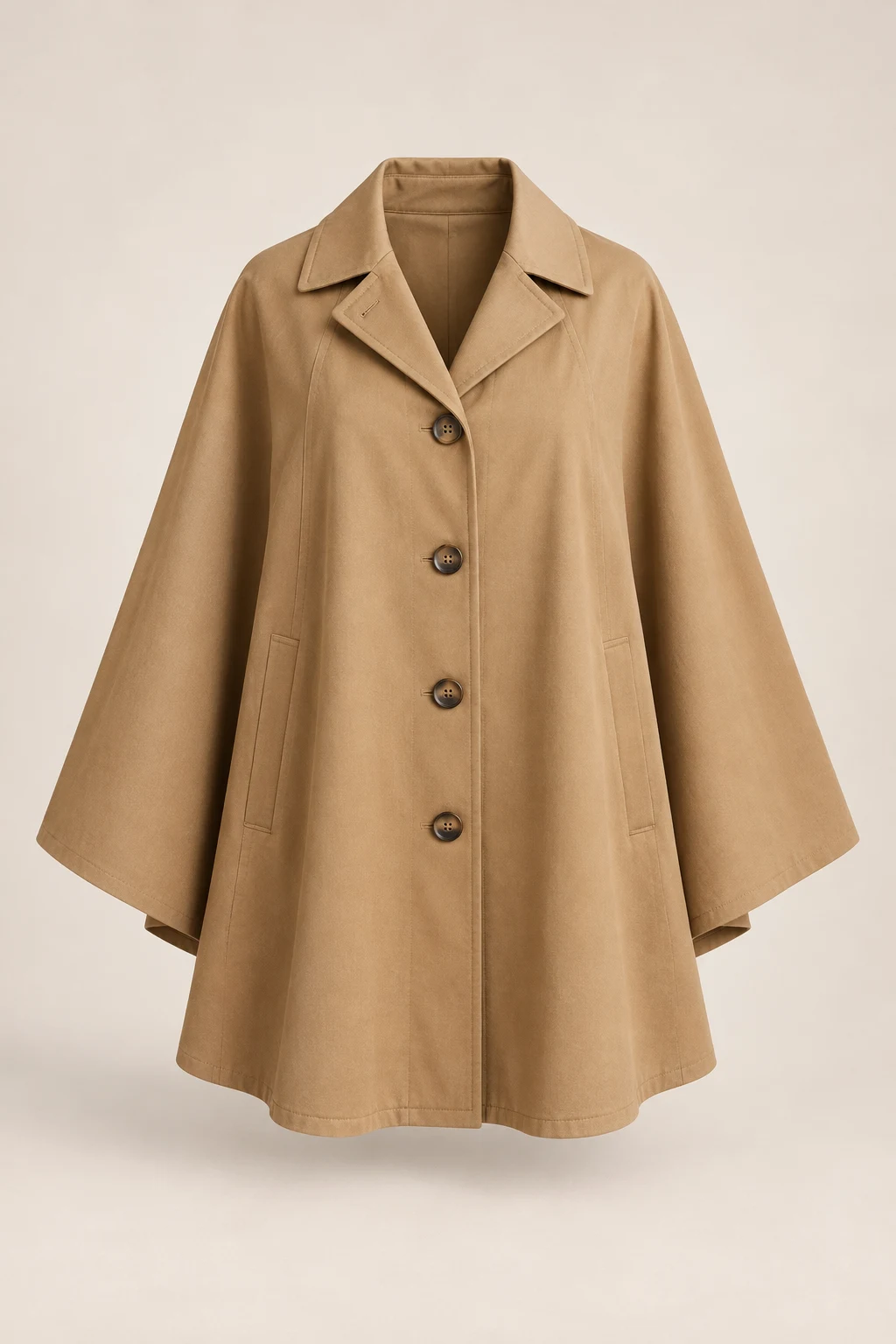 Postmark Cape Coat in Tan
